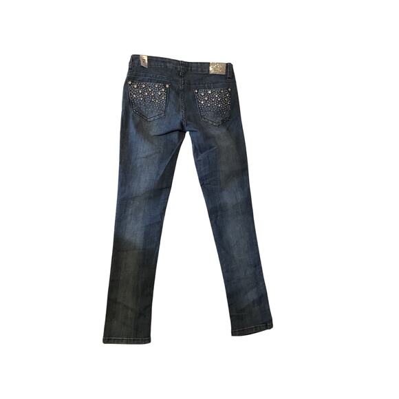 H & G Women's Size 7 Rhinestone Embellished Blue Jeans - Style 11778 - NWT 682 - Picture 2 of 13